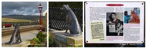 Photo: Statue of Ruswarp / Graham Nuttall memorial, Garsdale Railway Station