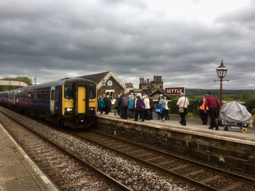 Passengers boarding at Settle