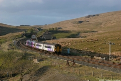 Photograph: Train passing Blea Moor Sidings.