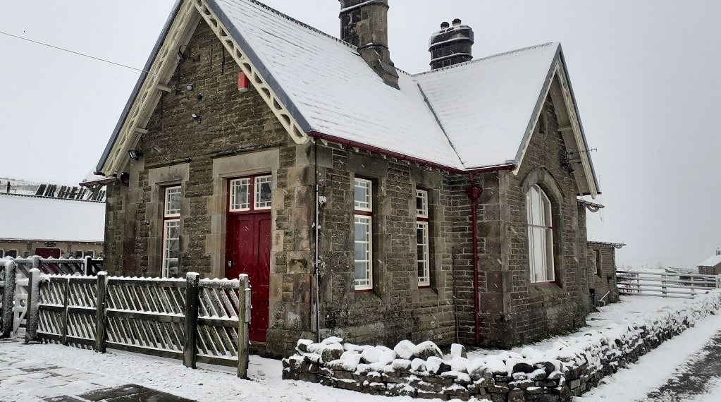 Dent station in the snow