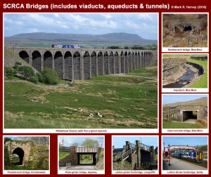 Photo-montage showing a representative selection of bridges located within the SCRCA.