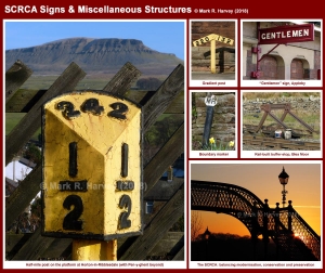 Photo-montage showing a representative selection of signs and miscellaneous items located within the SCRCA.